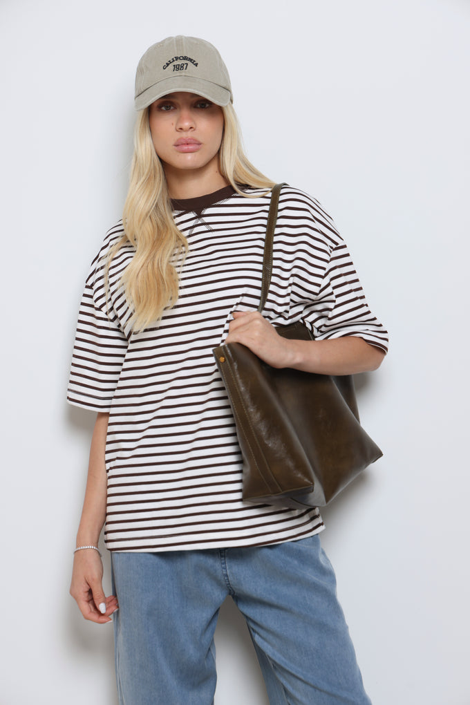 טי-שרט אוברסייז פסים