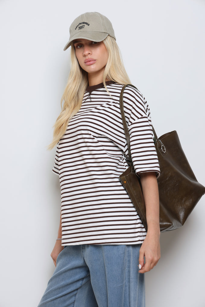 טי-שרט אוברסייז פסים