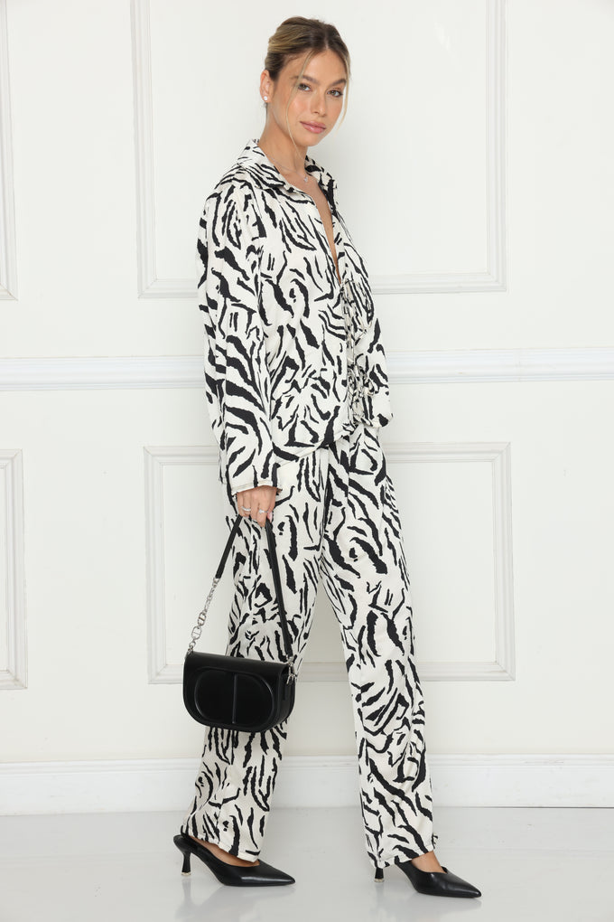 חליפות קשירות סאטן זברה