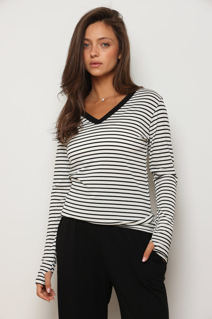 חולצת דייגו פסים כפפה