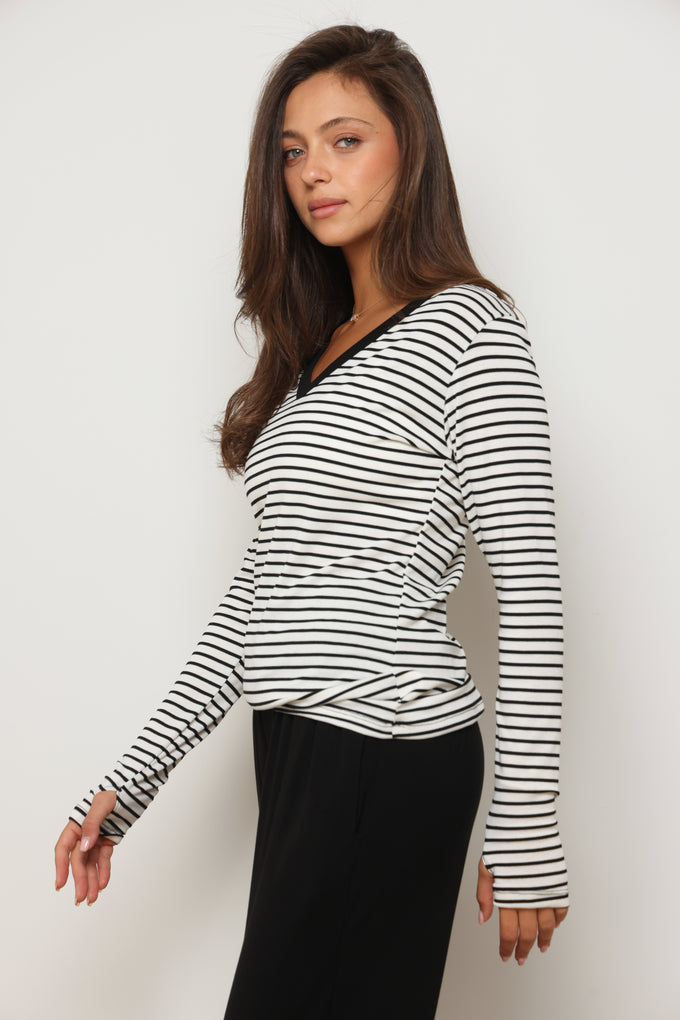 חולצת דייגו פסים כפפה
