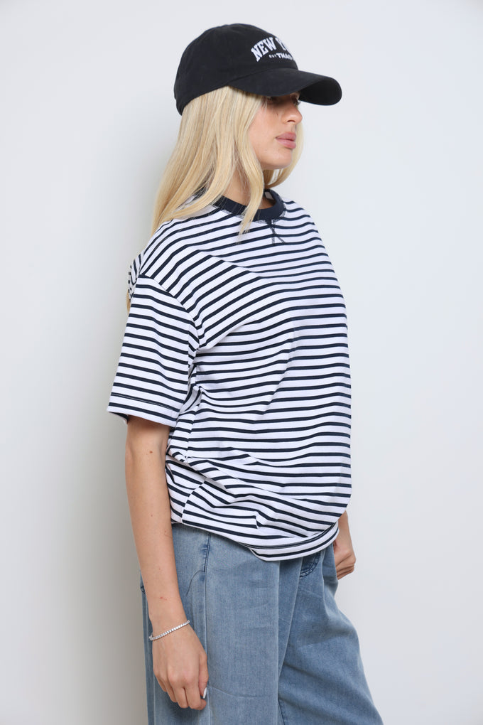 טי-שרט אוברסייז פסים