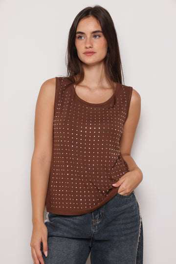 גופיית סריג יהלומים