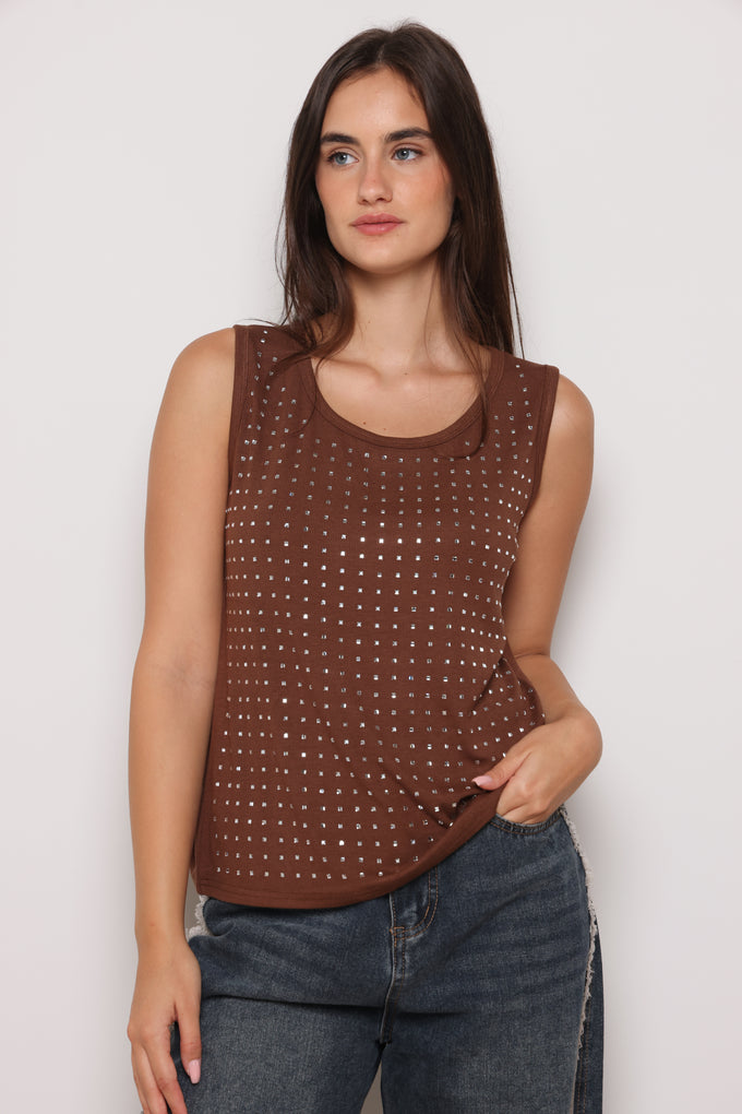 גופיית סריג יהלומים