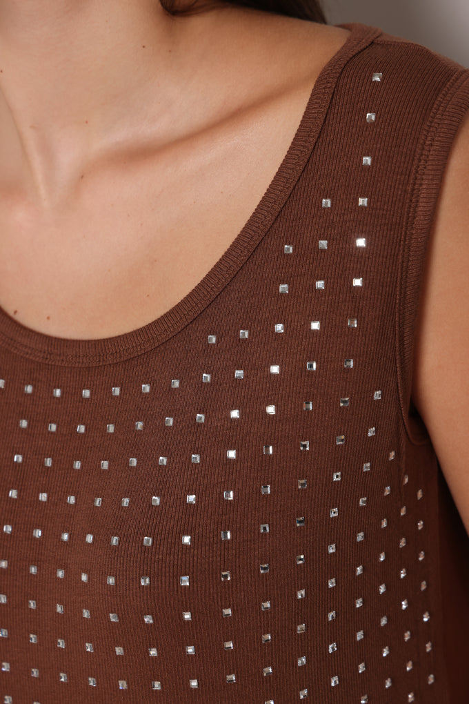 גופיית סריג יהלומים