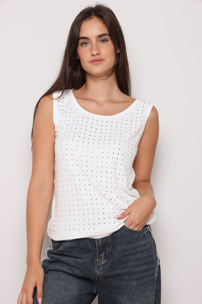 גופיית סריג יהלומים