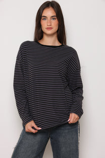 סווטשירט פסים כפפה