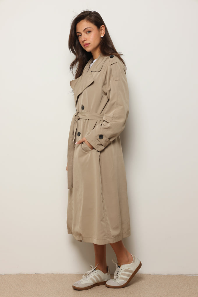 מעיל טרנץ׳ קנבס