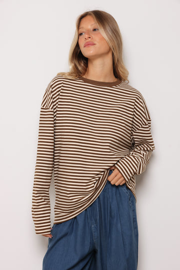 סווטשירט פסים כפפה