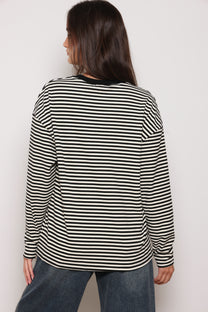 סווטשירט פסים כפפה