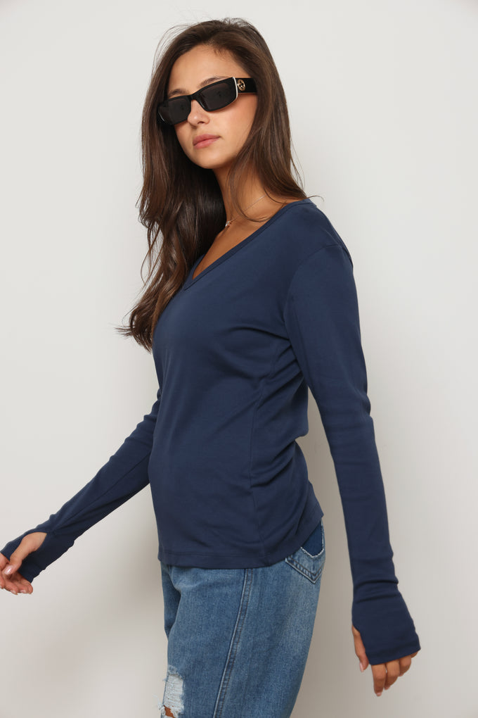 חולצת וי כפפה פיינריב