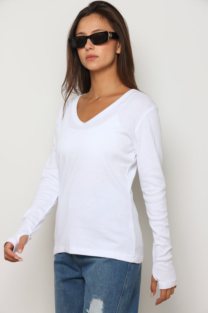 חולצת וי כפפה פיינריב