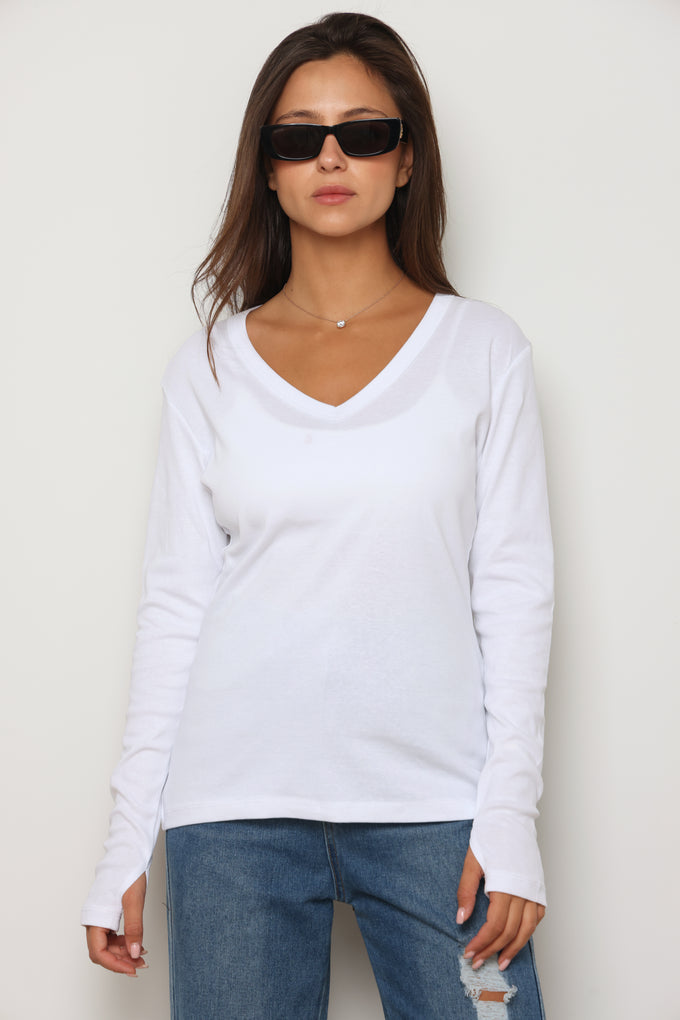 חולצת וי כפפה פיינריב