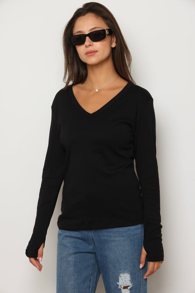 חולצת וי כפפה פיינריב