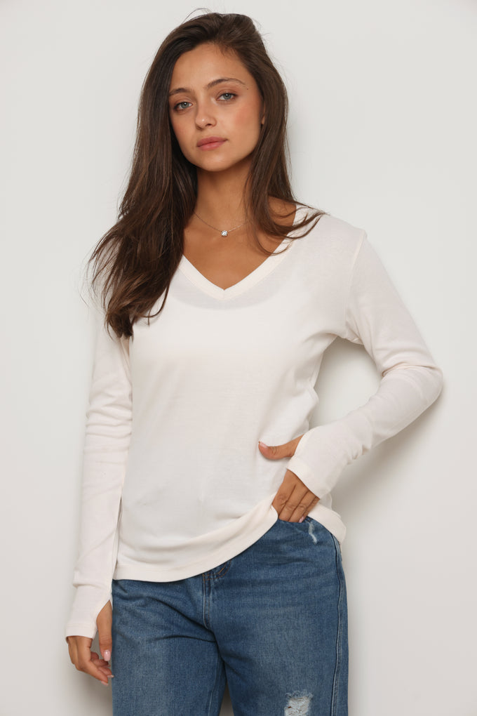 חולצת וי כפפה פיינריב