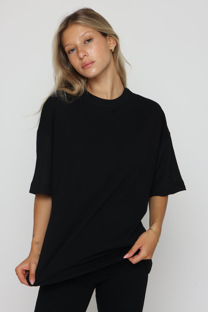 חולצת קמיל שרוולי רשת