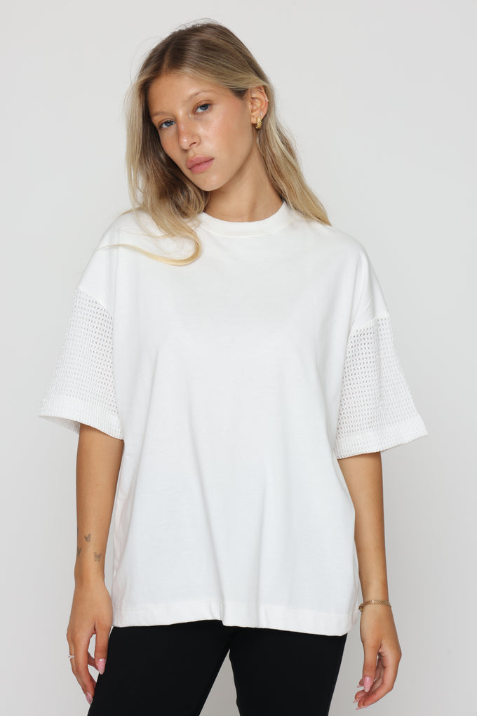 חולצת קמיל שרוולי רשת