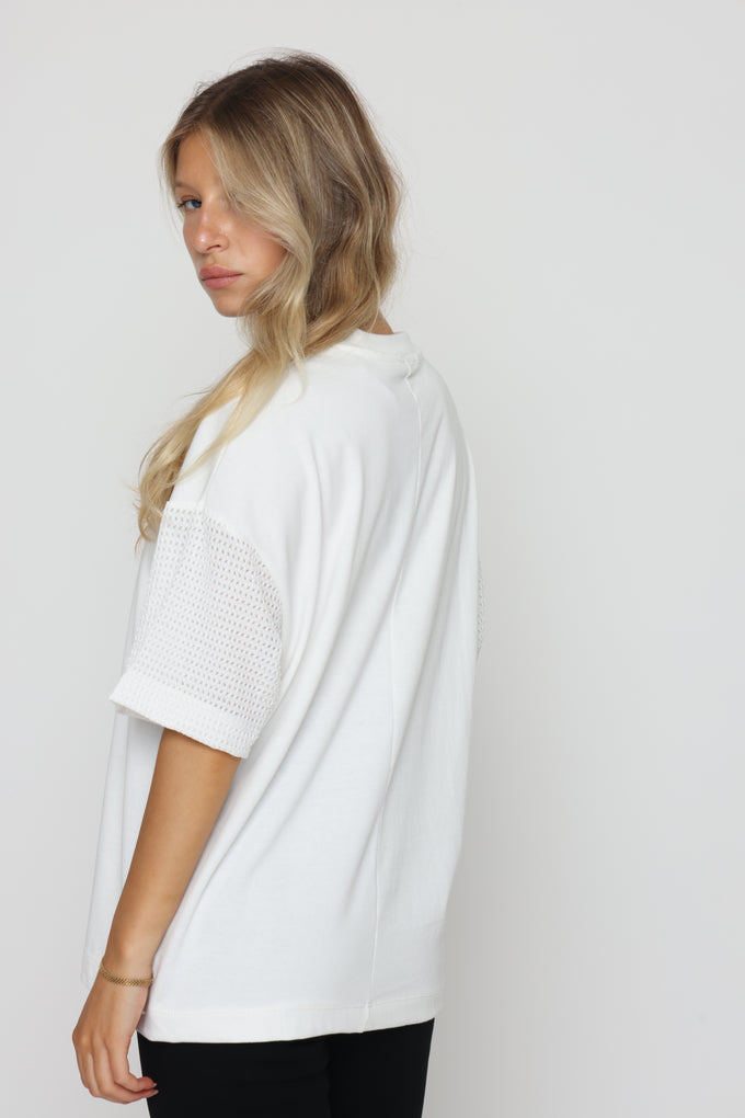 חולצת קמיל שרוולי רשת