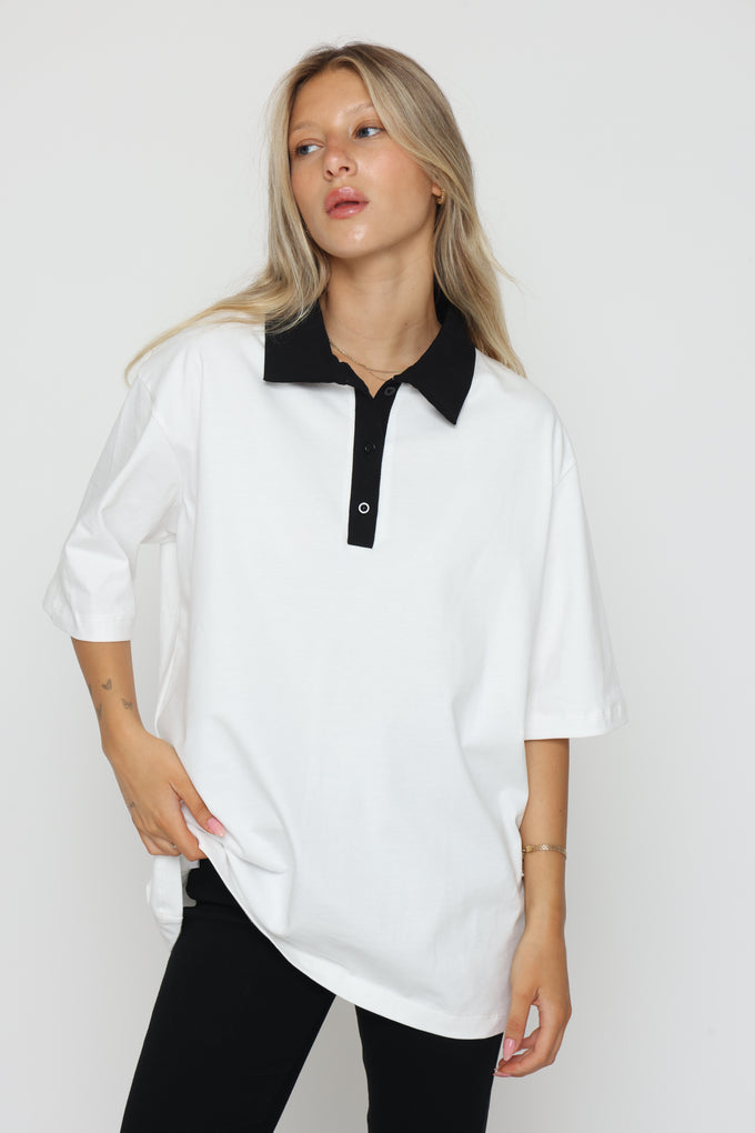 חולצת פולו אוברסייז מרגו