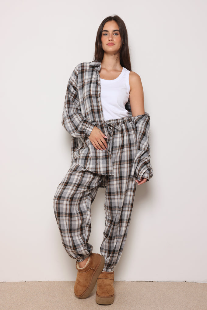 חולצה מכופתרת אדיסון משבצות