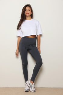 טייץ ספורט פוליאמיד | אפור פלדה