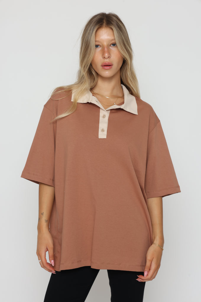 חולצת פולו אוברסייז מרגו