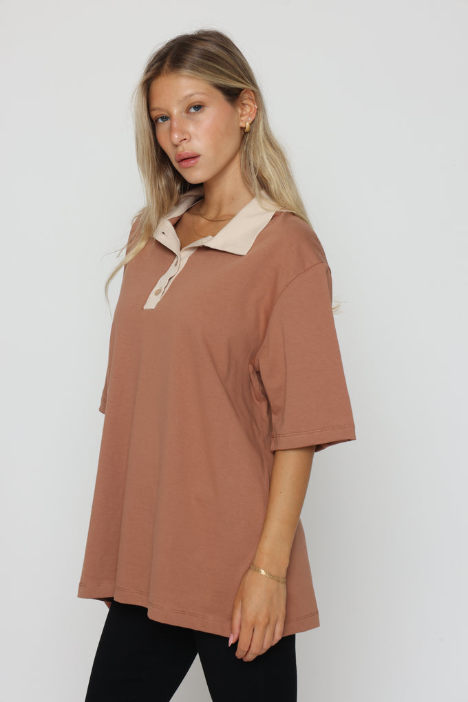 חולצת פולו אוברסייז מרגו