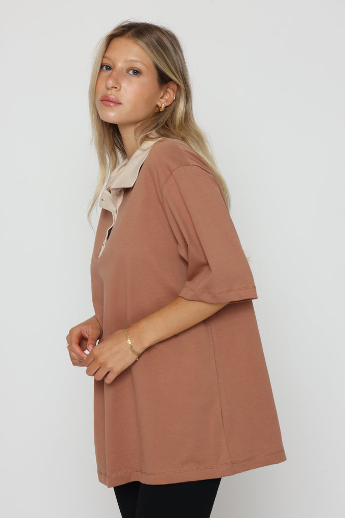 חולצת פולו אוברסייז מרגו