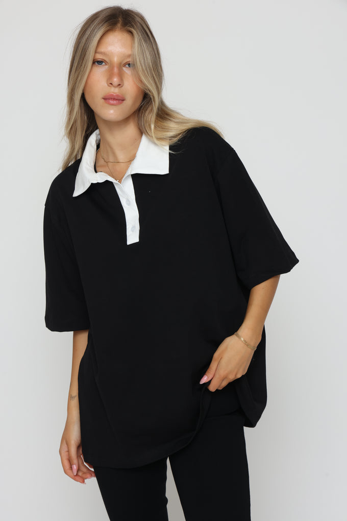 חולצת פולו אוברסייז מרגו