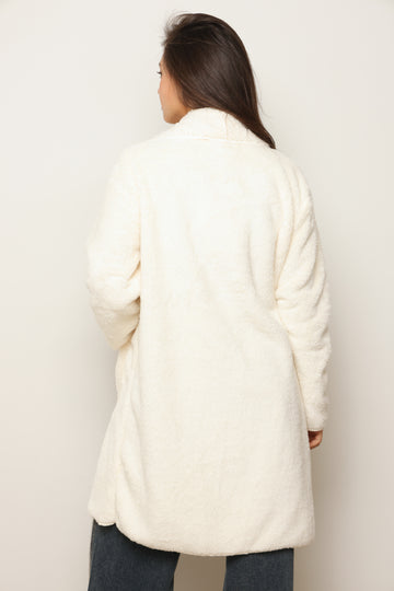 פונצ'ו כירבולית ארוך | שמנת