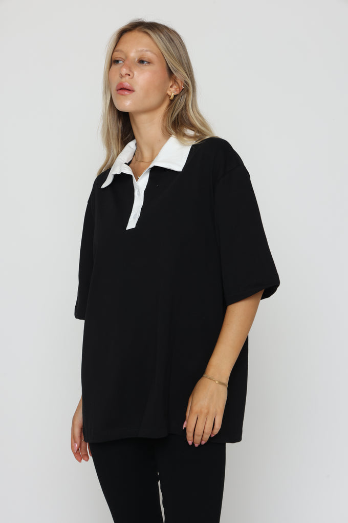 חולצת פולו אוברסייז מרגו