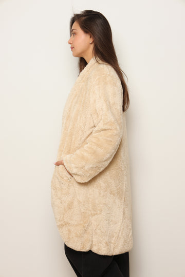 פונצ'ו כירבולית ארוך | בז'