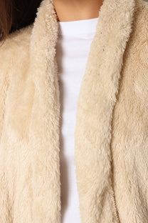 פונצ'ו כירבולית ארוך | בז'