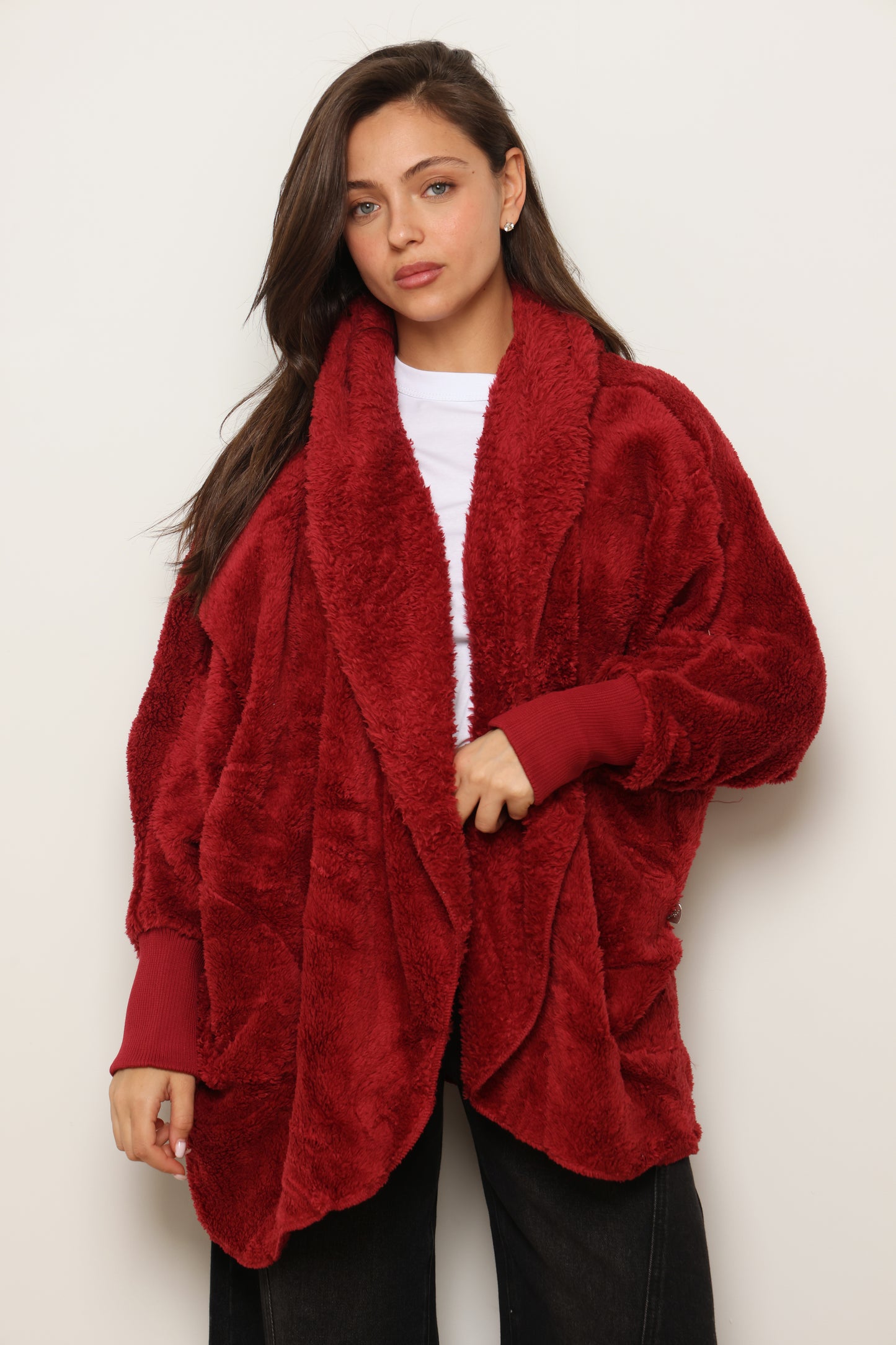 פונצ'ו כירבולית מנג'ט | בורדו