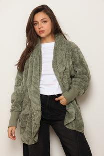 פונצ'ו כירבולית מנג'ט | ירוק