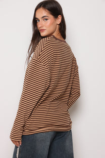 סווטשירט פסים כפפה