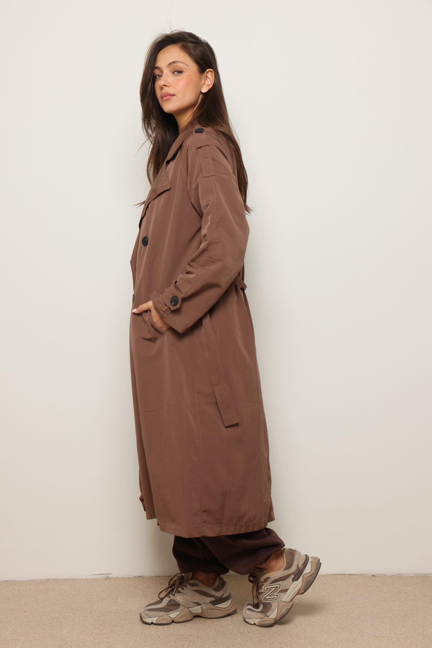 מעיל טרנץ׳ קנבס