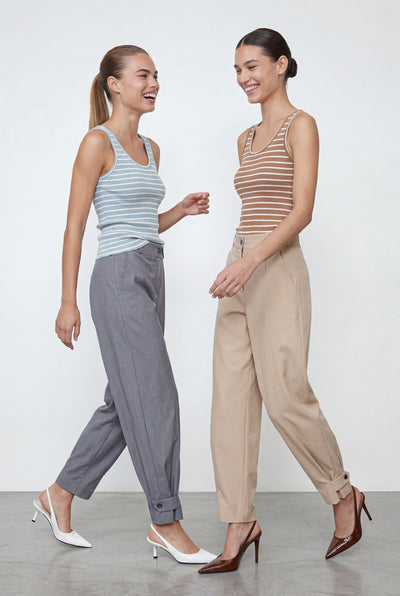 מכנסי אריג בלון אלגנט