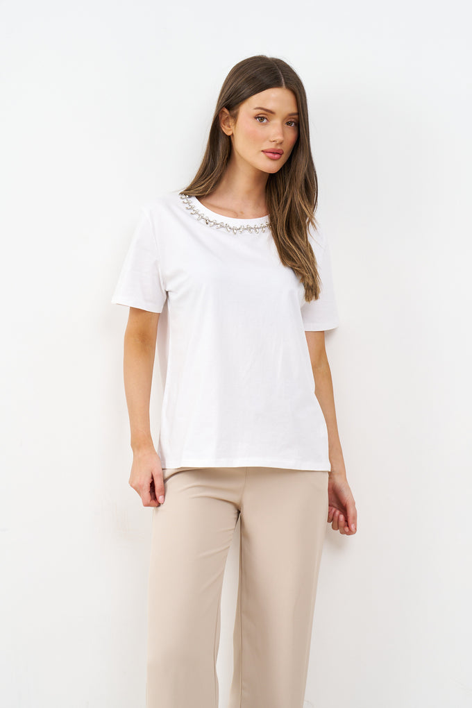 חולצת אביגיל שרשרת יהלומים